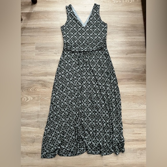 Boden Dresses & Skirts - Boden Women’s Sienna Maxi Dress Green Blue Tile Print Sleeveless - Size 14